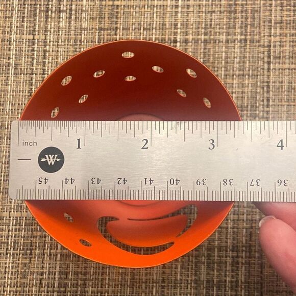 Halloween Set of 3 Metal Hallmark BOO Tea Light Candle Holders Orange and Black - Picture 7 of 7